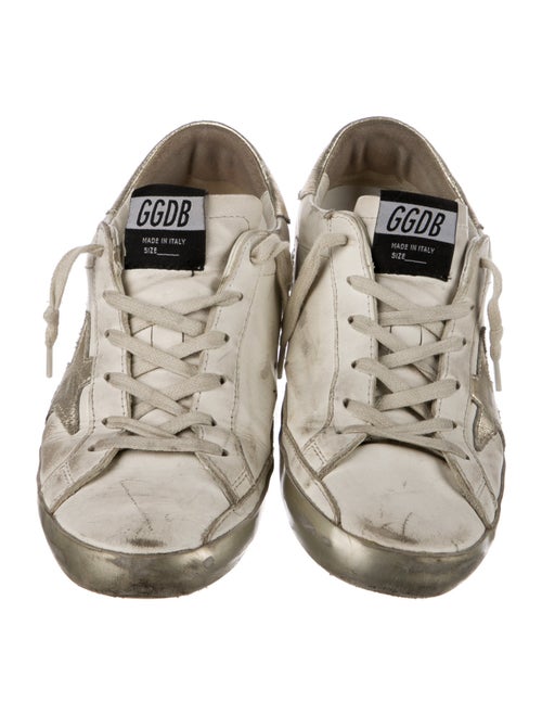 Golden Goose Leather Colorblock Pattern Sneakers
