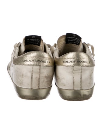 Golden Goose Leather Colorblock Pattern Sneakers