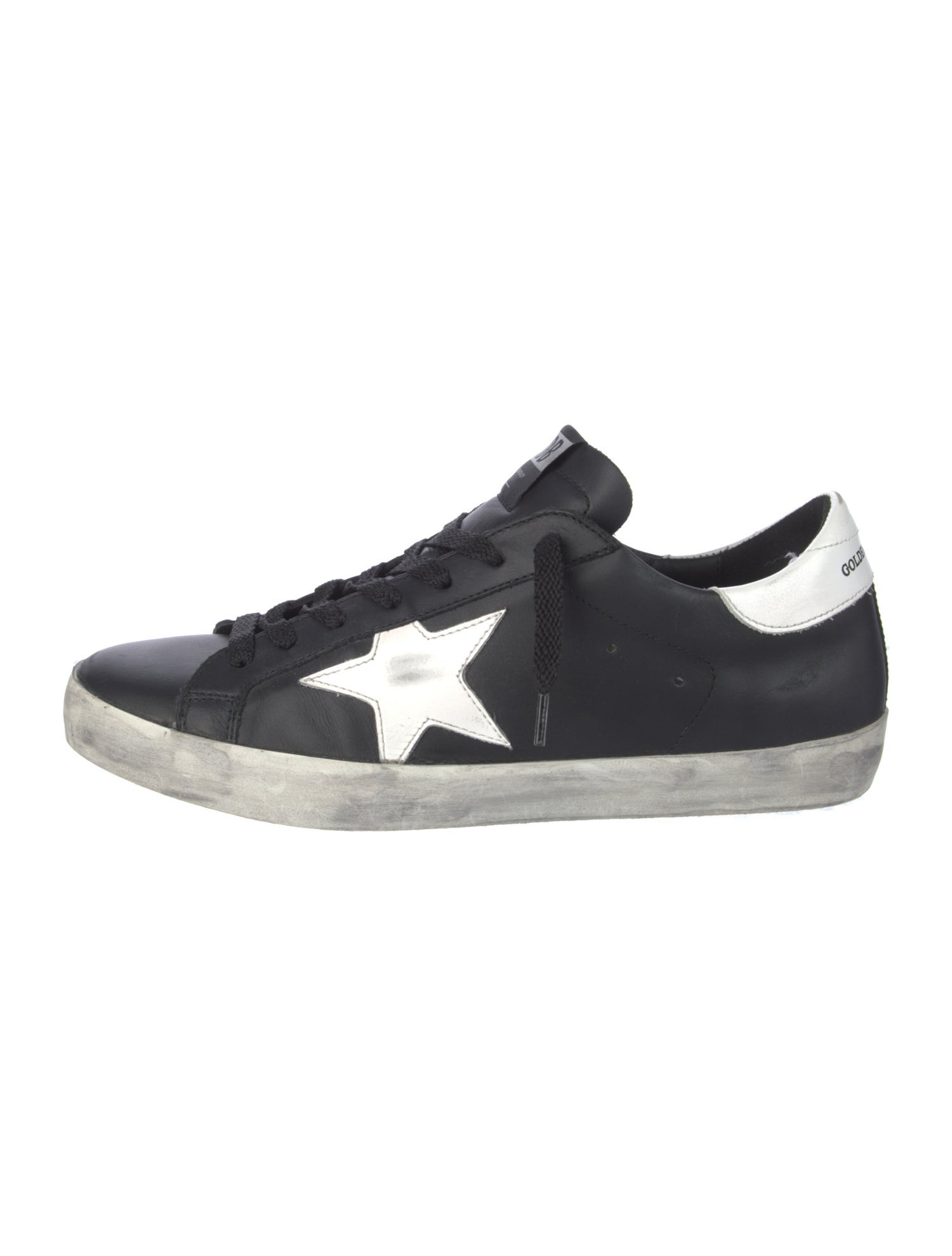 Golden Goose Leather Graphic Print Sneakers
