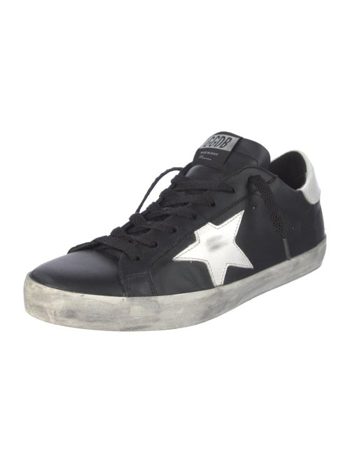 Golden Goose Leather Graphic Print Sneakers