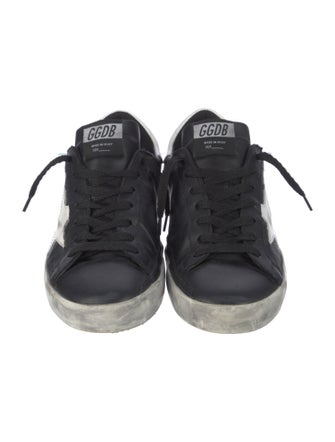 Golden Goose Leather Graphic Print Sneakers