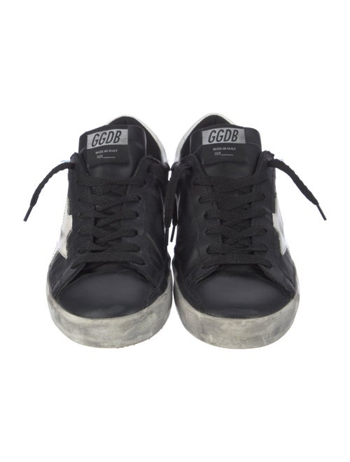 Golden Goose Leather Graphic Print Sneakers