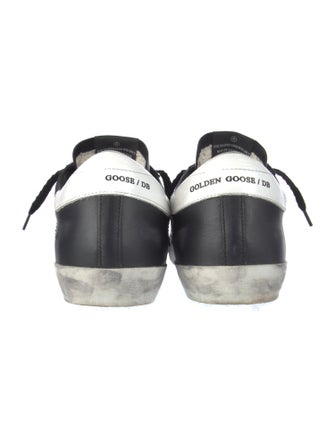 Golden Goose Leather Graphic Print Sneakers