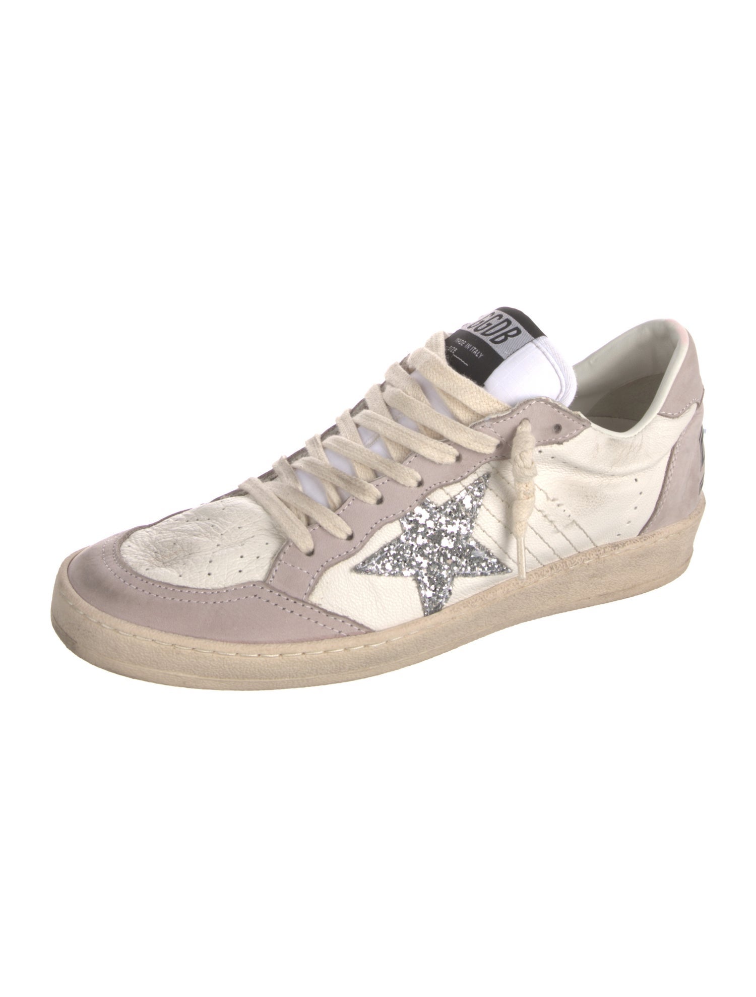 Golden Goose Leather Colorblock Pattern Sneakers