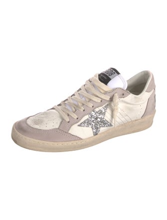 Golden Goose Leather Colorblock Pattern Sneakers