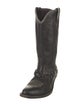 Golden Goose Leather Embroidered Accent Western Boots