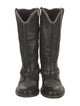 Golden Goose Leather Embroidered Accent Western Boots