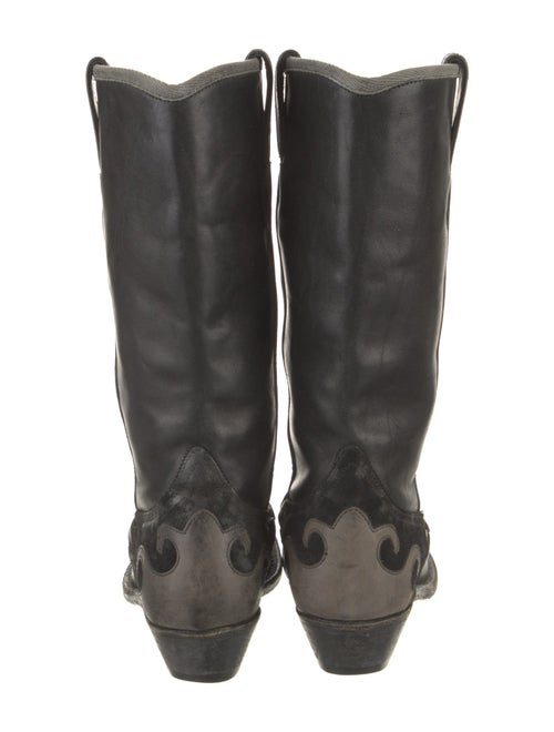 Golden Goose Leather Embroidered Accent Western Boots