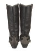 Golden Goose Leather Embroidered Accent Western Boots