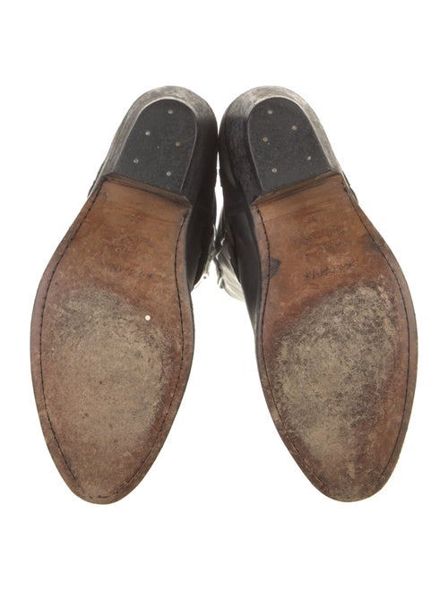 Golden Goose Leather Embroidered Accent Western Boots