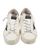 Golden Goose Leather Glitter Accents Sneakers