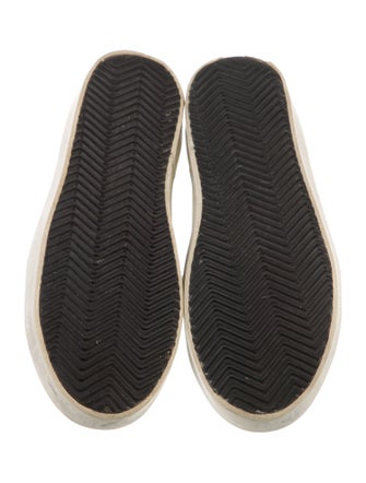 Golden Goose Leather Glitter Accents Sneakers