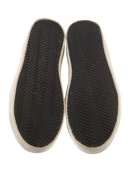 Golden Goose Leather Glitter Accents Sneakers