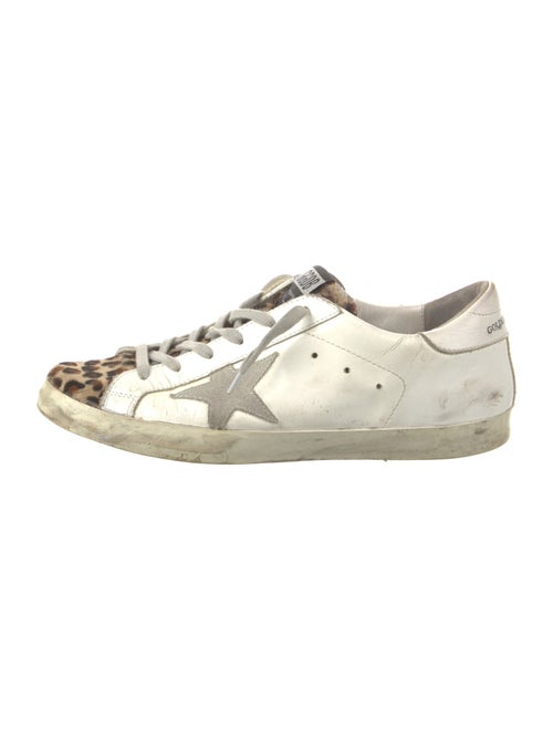 Golden Goose Leather Printed Sneakers