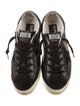 Golden Goose Leather Glitter Accents Sneakers