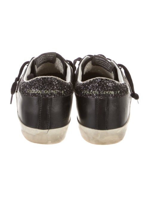Golden Goose Leather Glitter Accents Sneakers