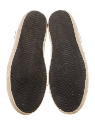 Golden Goose Leather Glitter Accents Sneakers