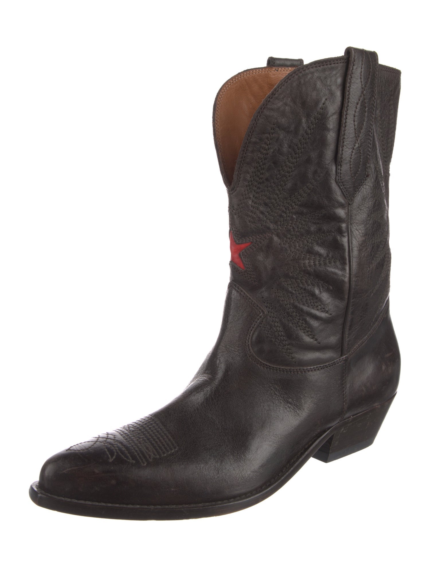 Golden Goose Leather Western Boots