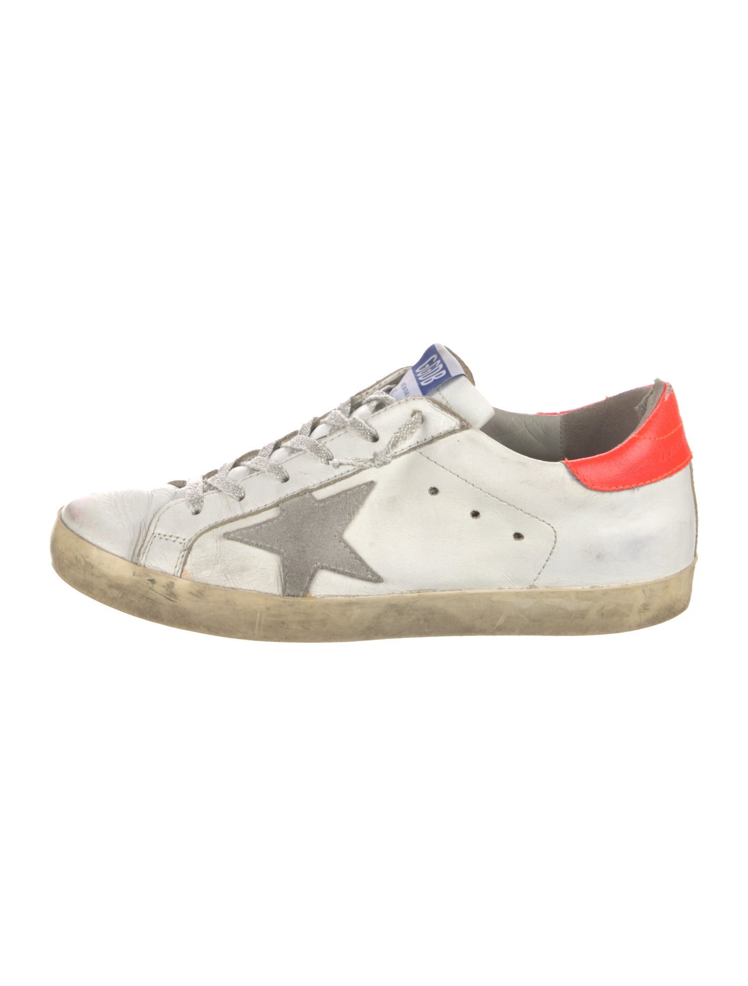 Golden Goose Leather Printed Sneakers