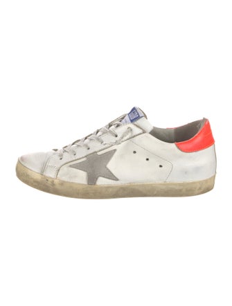 Golden Goose Leather Printed Sneakers