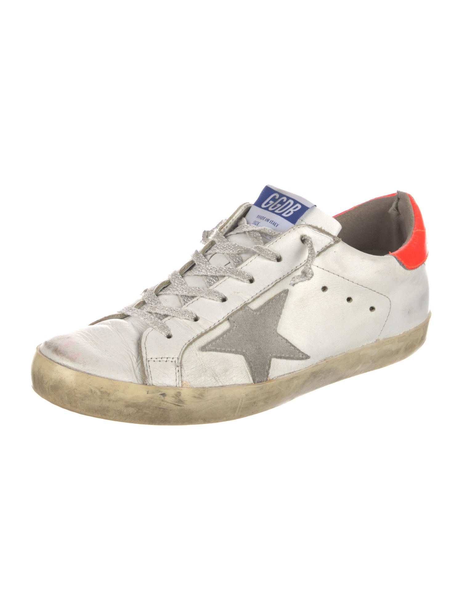 Golden Goose Leather Printed Sneakers