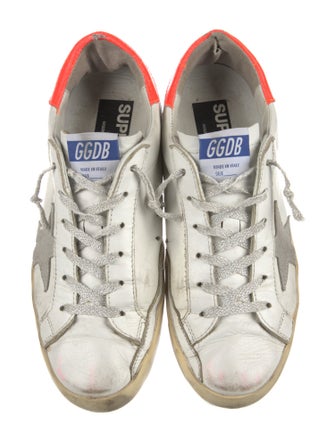 Golden Goose Leather Printed Sneakers
