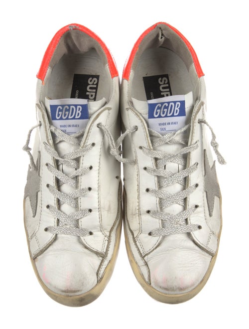 Golden Goose Leather Printed Sneakers
