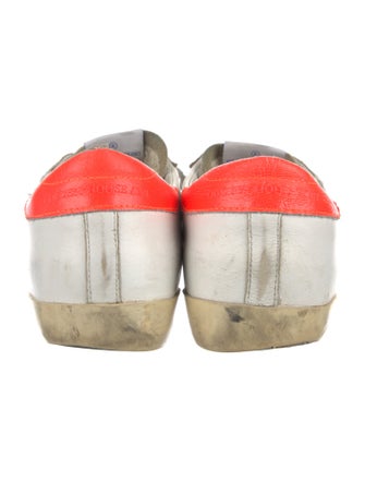 Golden Goose Leather Printed Sneakers