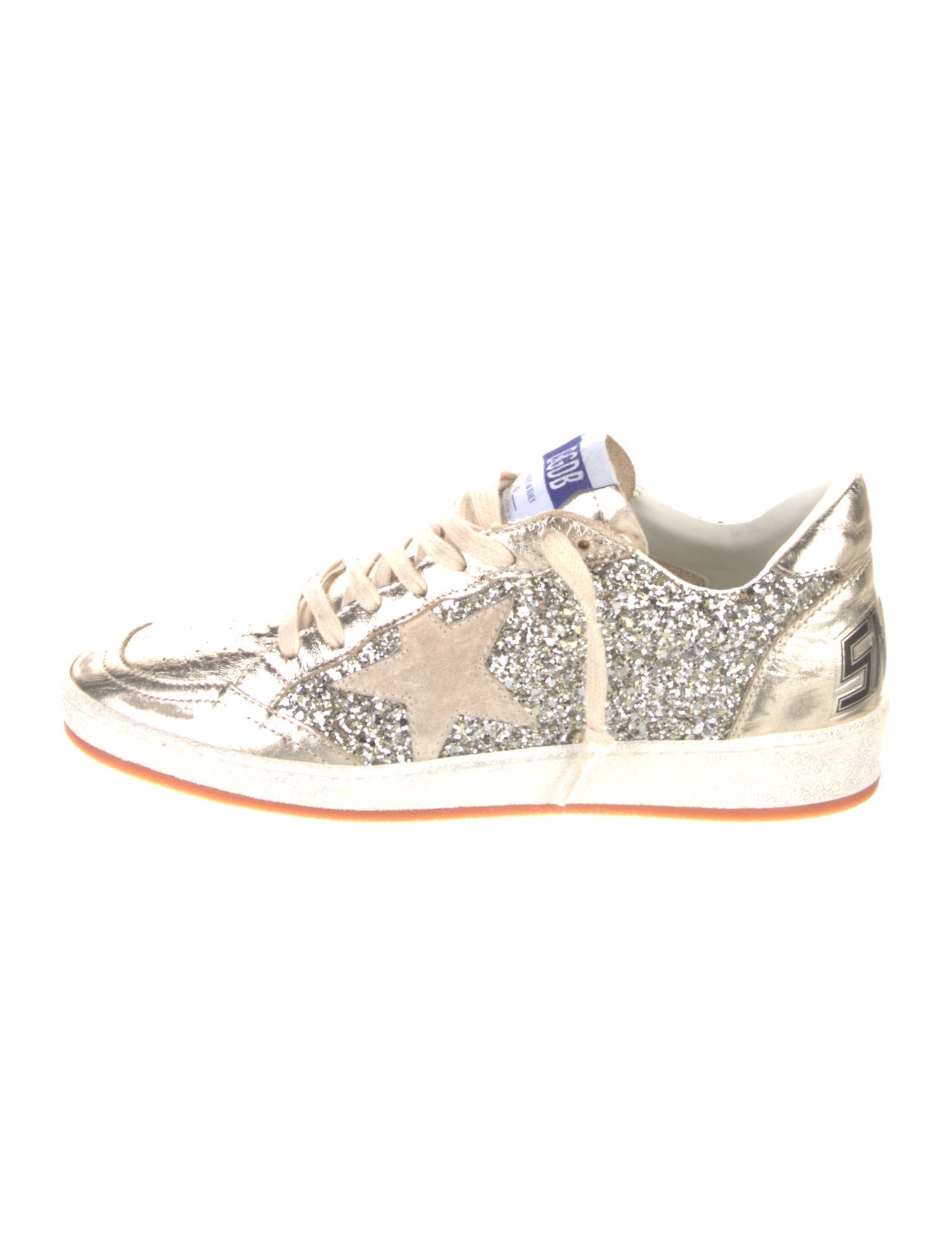 Golden Goose Glitter Colorblock Pattern Sneakers