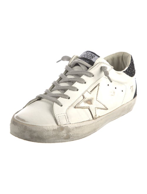 Golden Goose Leather Colorblock Pattern Sneakers