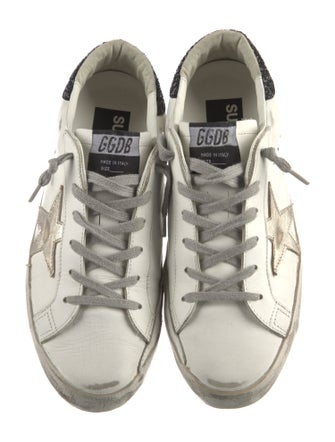 Golden Goose Leather Colorblock Pattern Sneakers