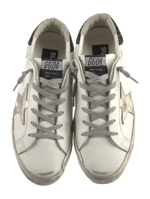 Golden Goose Leather Colorblock Pattern Sneakers