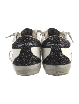 Golden Goose Leather Colorblock Pattern Sneakers
