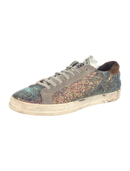 P448 Glitter Colorblock Pattern Sneakers