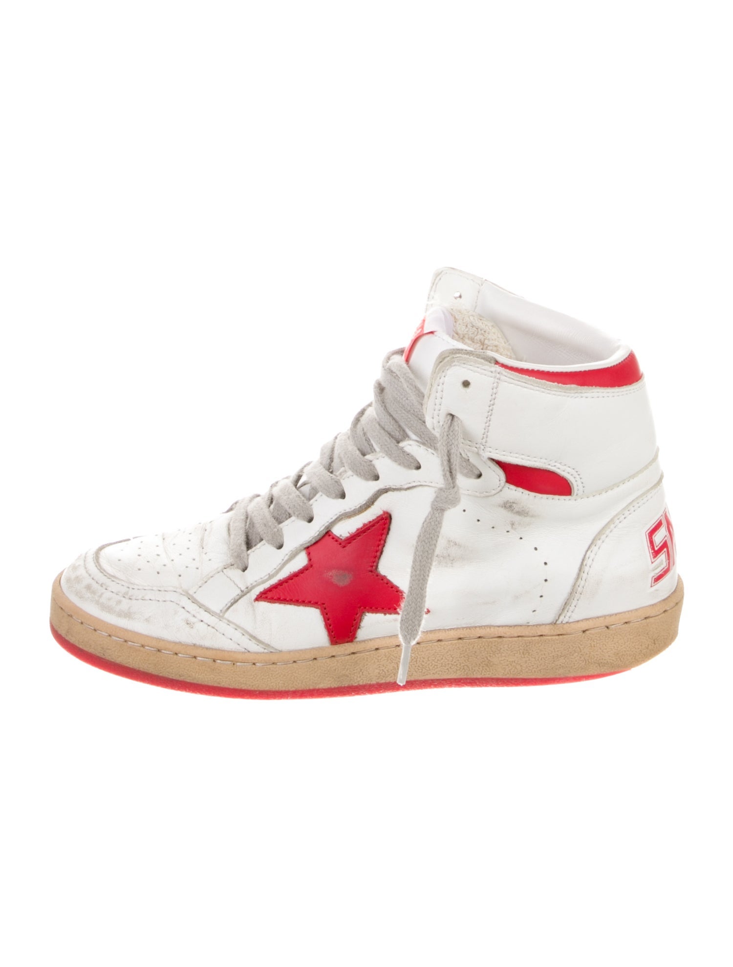Golden Goose Leather Distressed Accents Sneakers