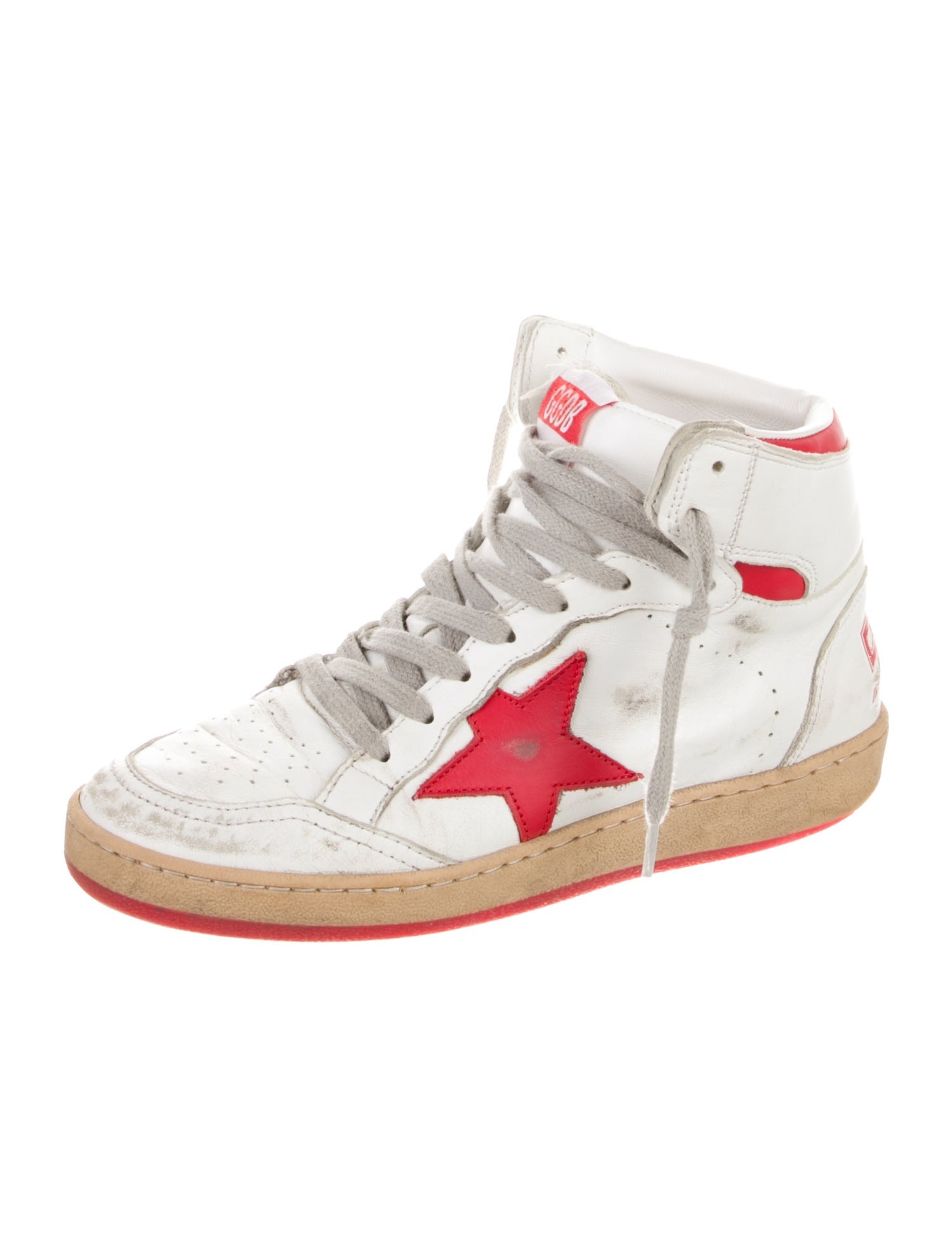 Golden Goose Leather Distressed Accents Sneakers