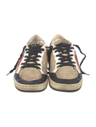 Golden Goose Suede Colorblock Pattern Sneakers