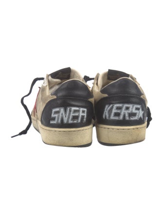 Golden Goose Suede Colorblock Pattern Sneakers