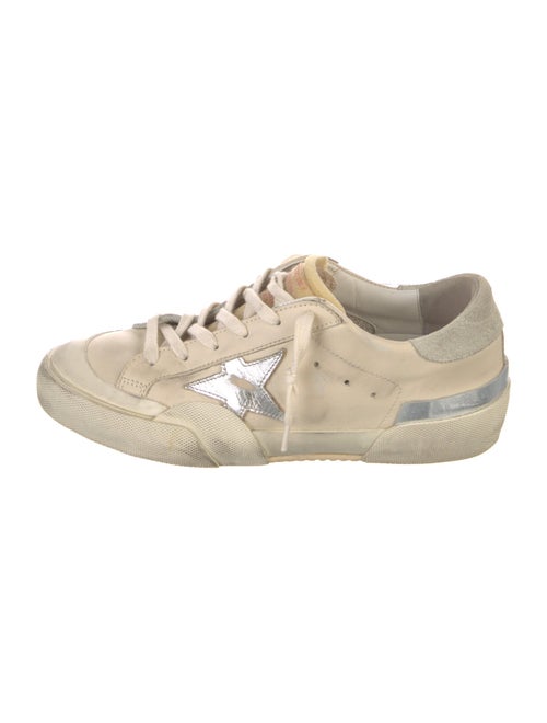 Golden Goose Leather Printed Sneakers