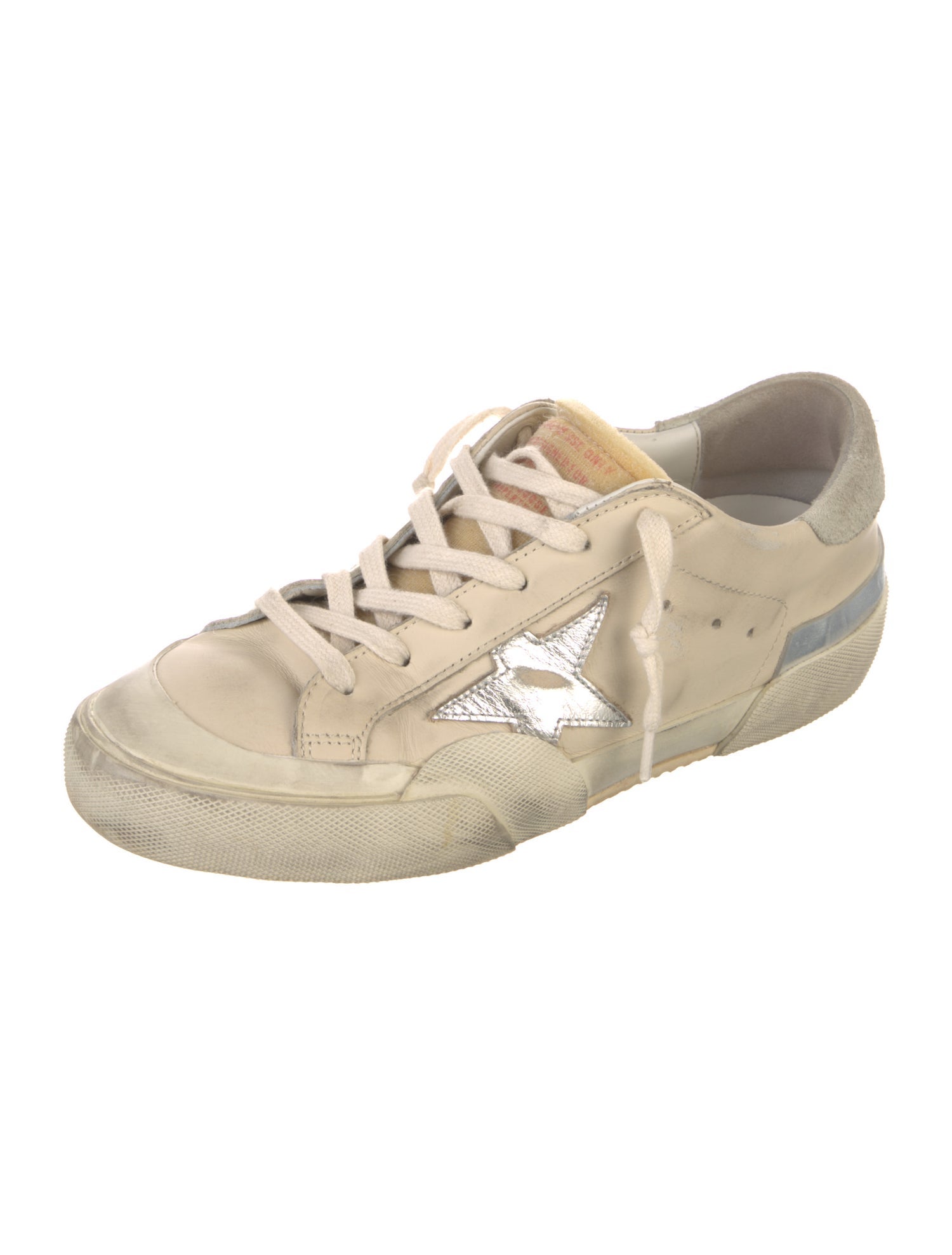 Golden Goose Leather Printed Sneakers