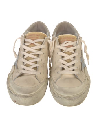 Golden Goose Leather Printed Sneakers