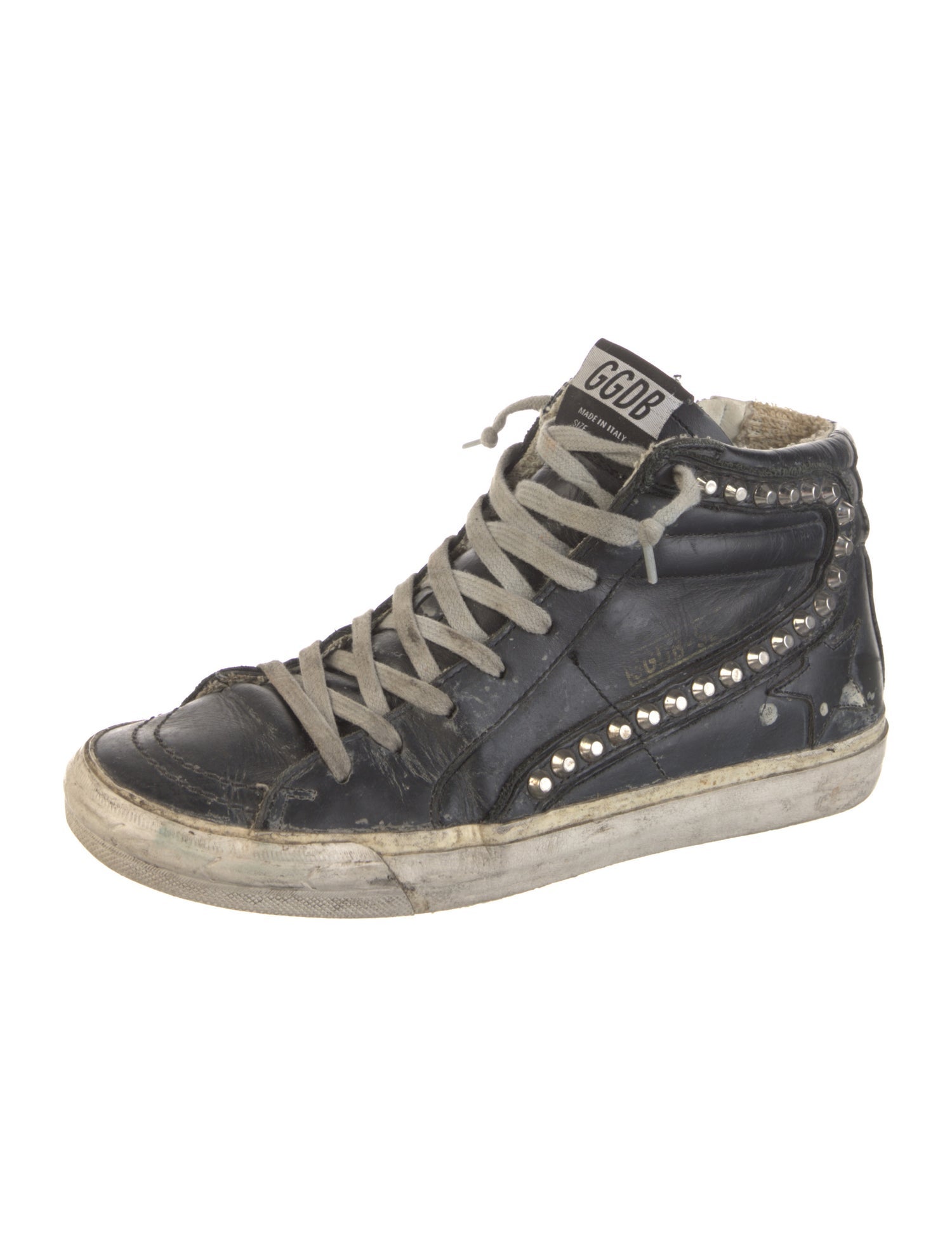 Golden Goose Leather Distressed Accents Sneakers