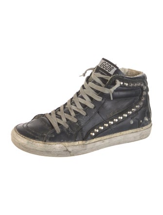 Golden Goose Leather Distressed Accents Sneakers