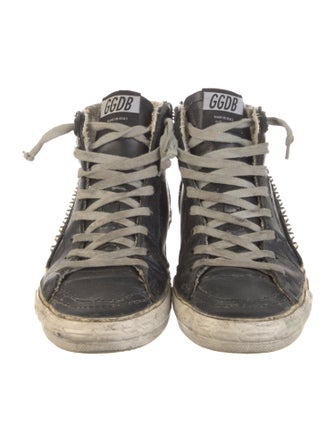 Golden Goose Leather Distressed Accents Sneakers
