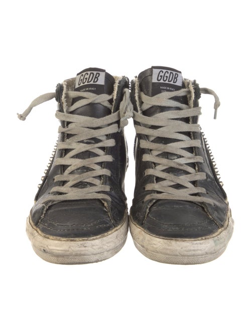 Golden Goose Leather Distressed Accents Sneakers