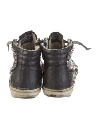 Golden Goose Leather Distressed Accents Sneakers