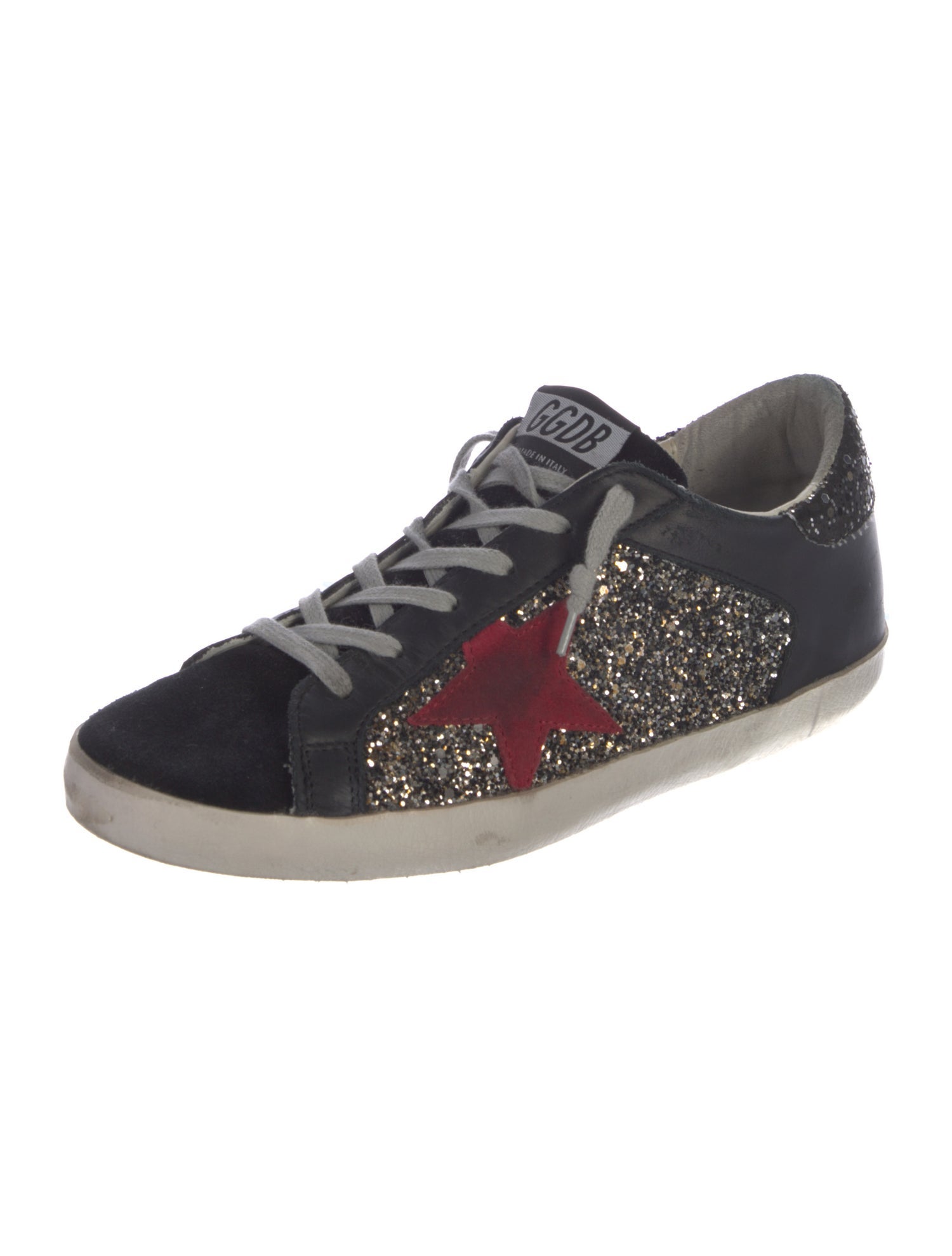 Golden Goose Leather Printed Sneakers