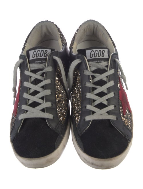 Golden Goose Leather Printed Sneakers