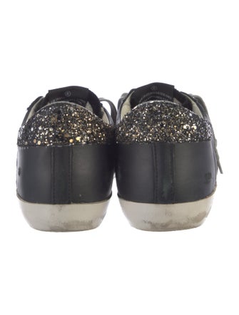 Golden Goose Leather Printed Sneakers