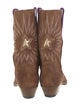 Golden Goose Suede Embroidered Accent Western Boots
